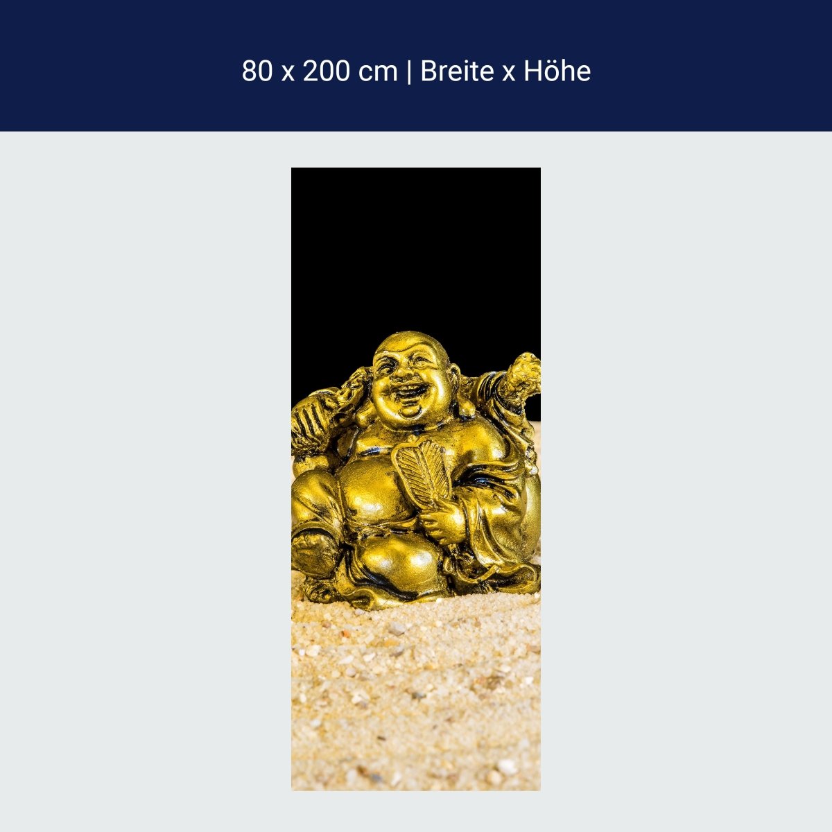 Shower Screen Golden Buddha in Zen Circle M0956