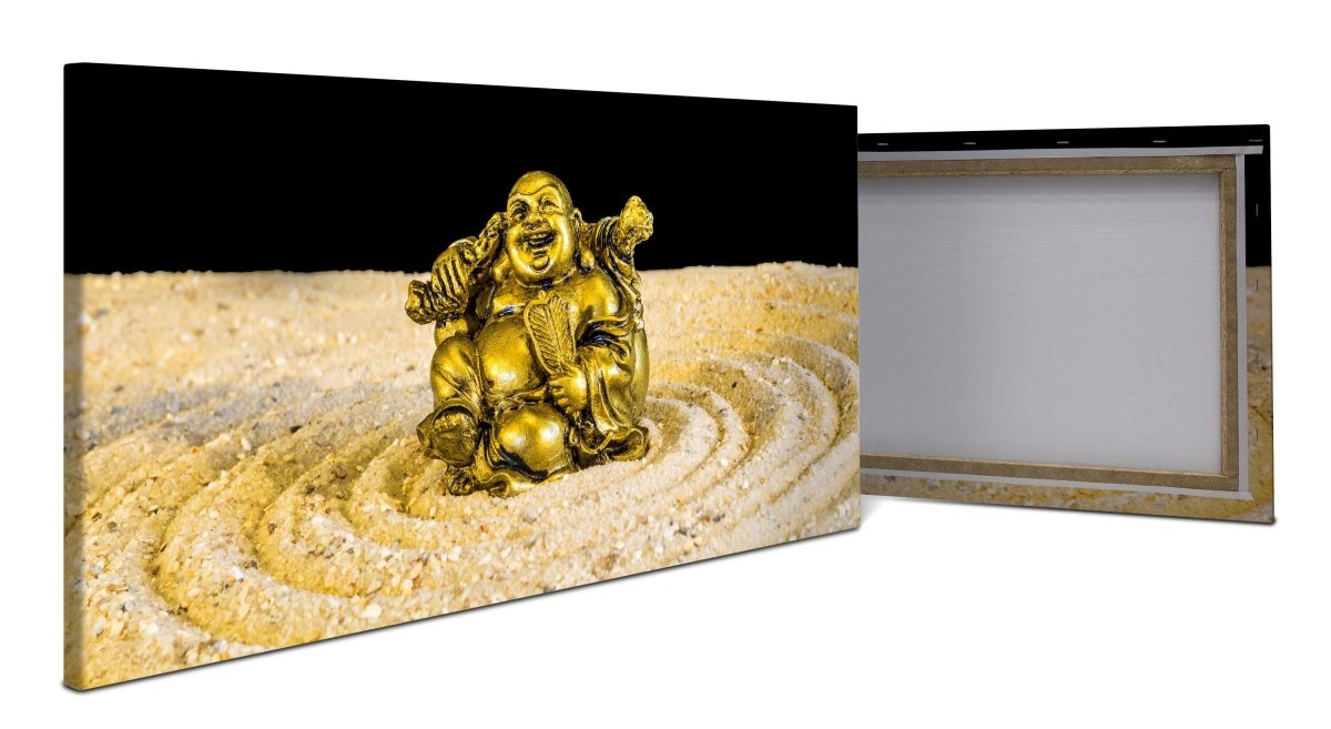 Leinwandbild Goldener Buddha im Zen-Kreis M0956 - Bild 1
