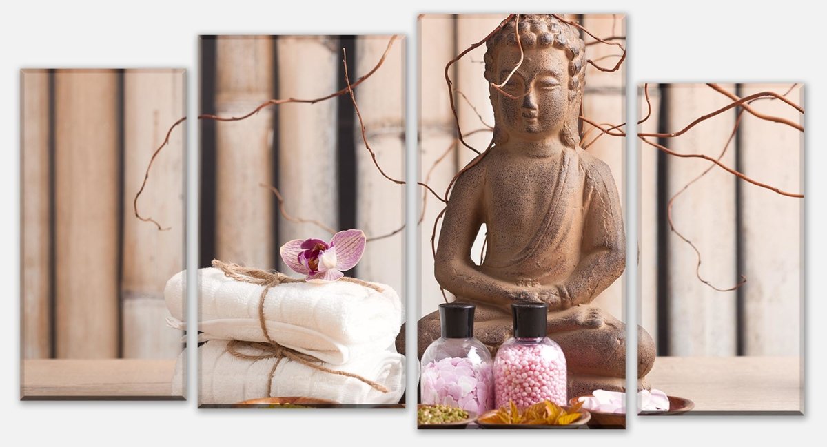 Leinwandbild Mehrteiler Buddha in der Meditation M0960
