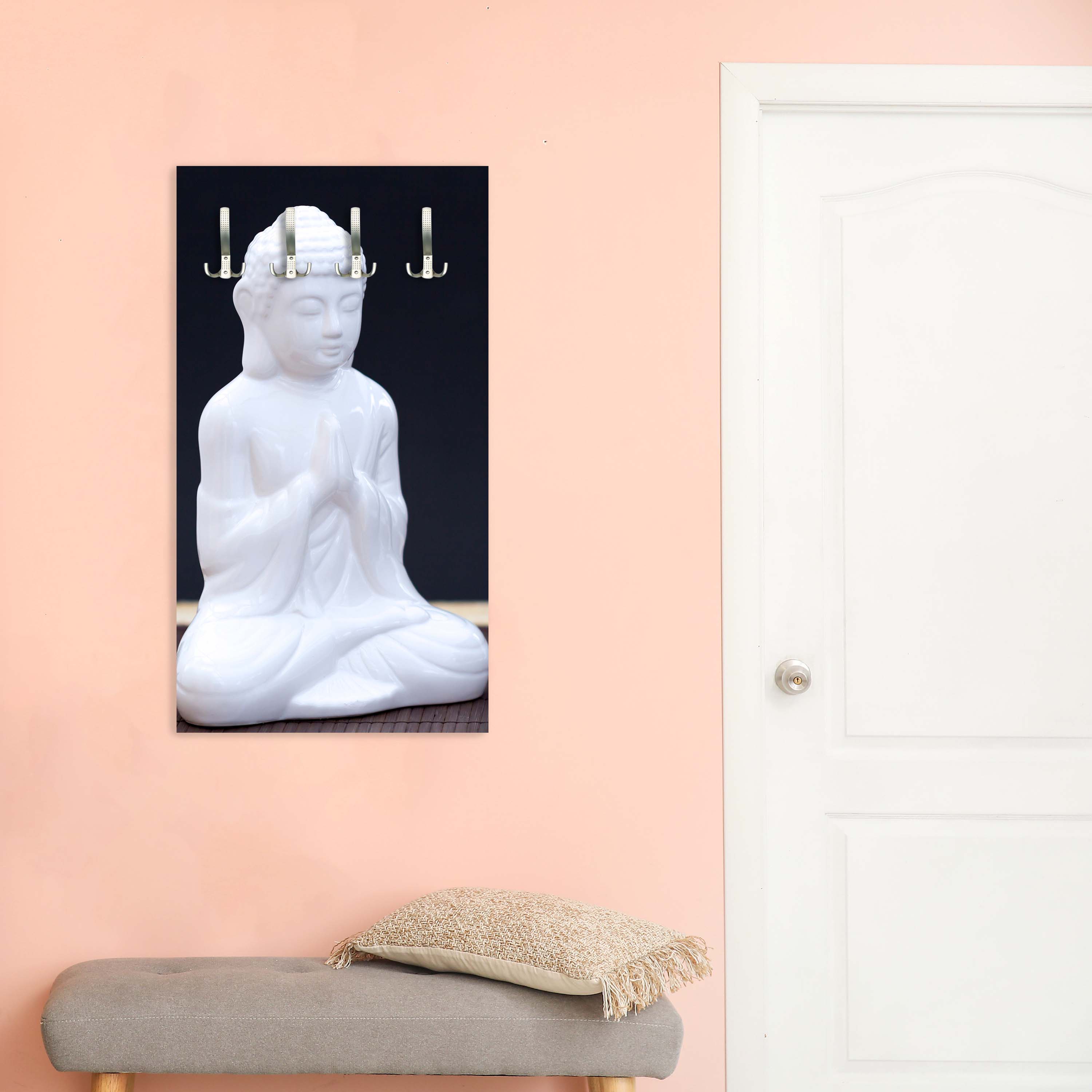 Garderobe Weiße Figur in Meditationshaltung M0967 entdecken - Bild 6