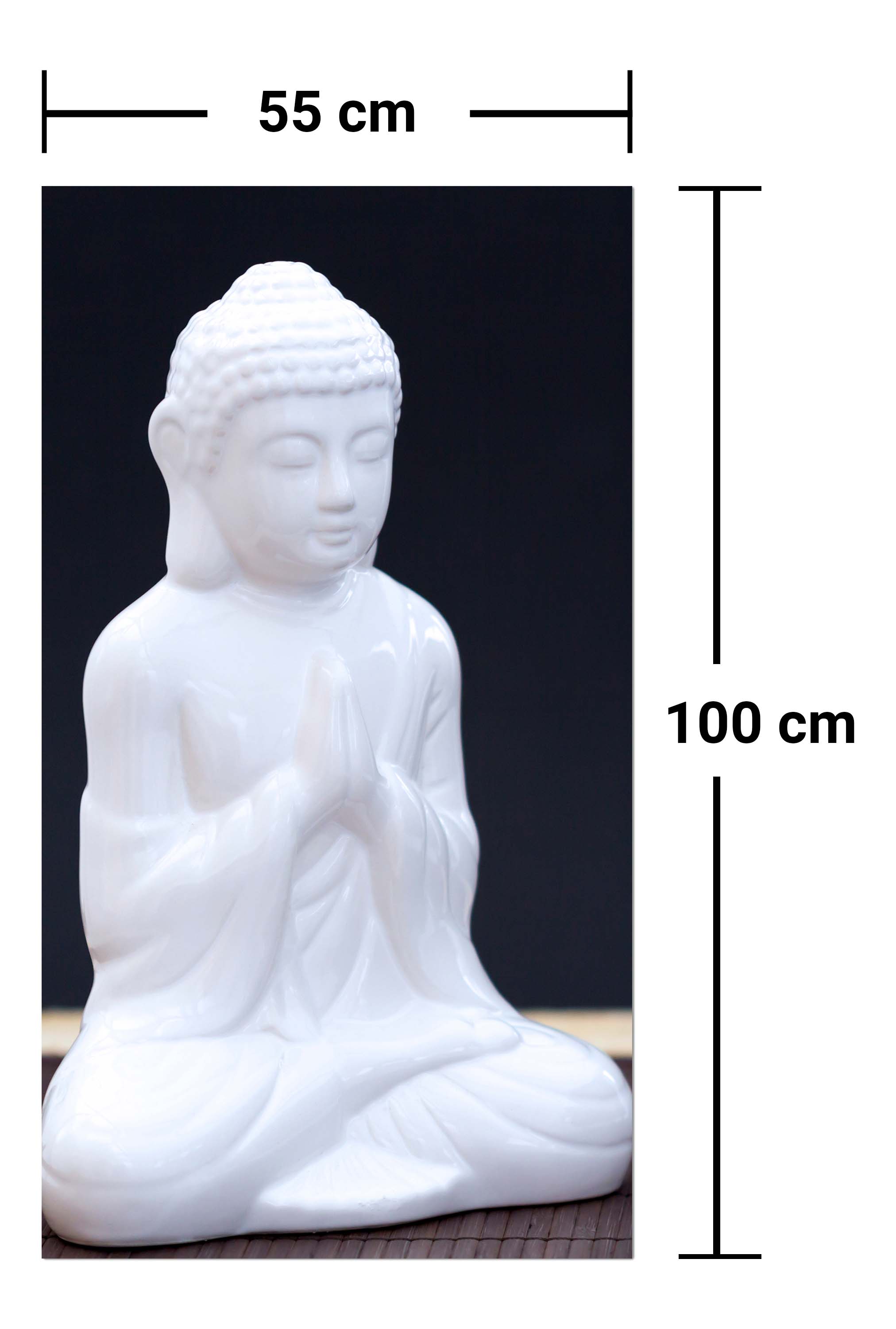 Garderobe Weiße Figur in Meditationshaltung M0967 entdecken - Bild 7