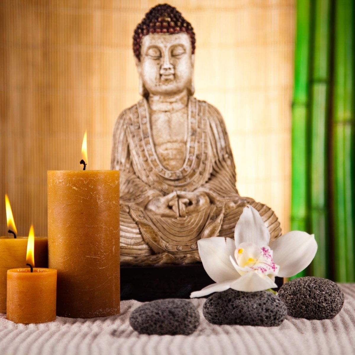 Beistelltisch Buddha mit Kerze, lebendige Farben M0970 entdecken - Bild 2