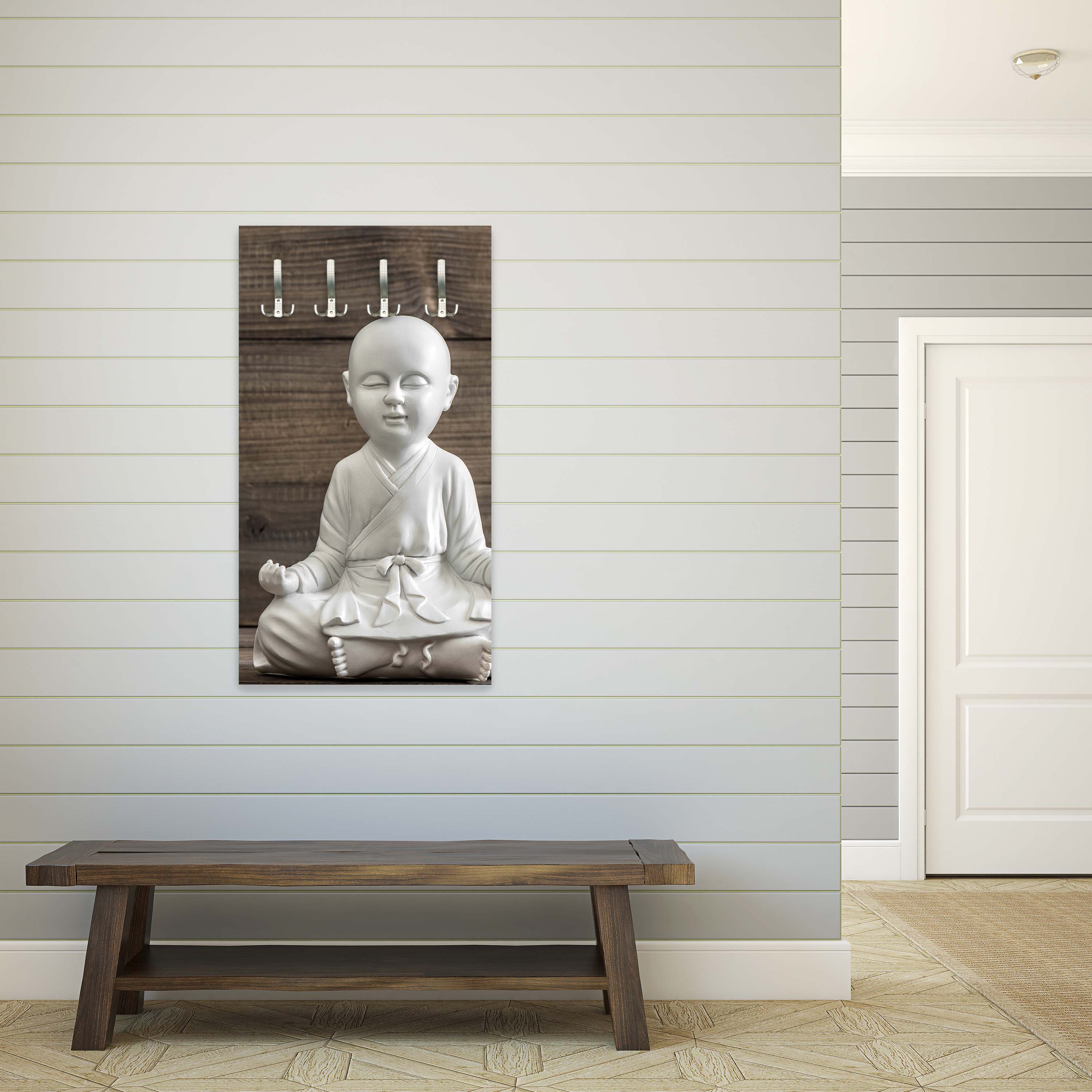 Garderobe Weiß sitzender Buddha M0974 entdecken - Bild 2
