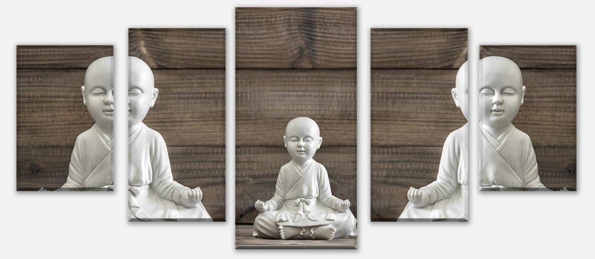 Leinwandbild Mehrteiler Weiß sitzender Buddha M0974 entdecken - Bild 1