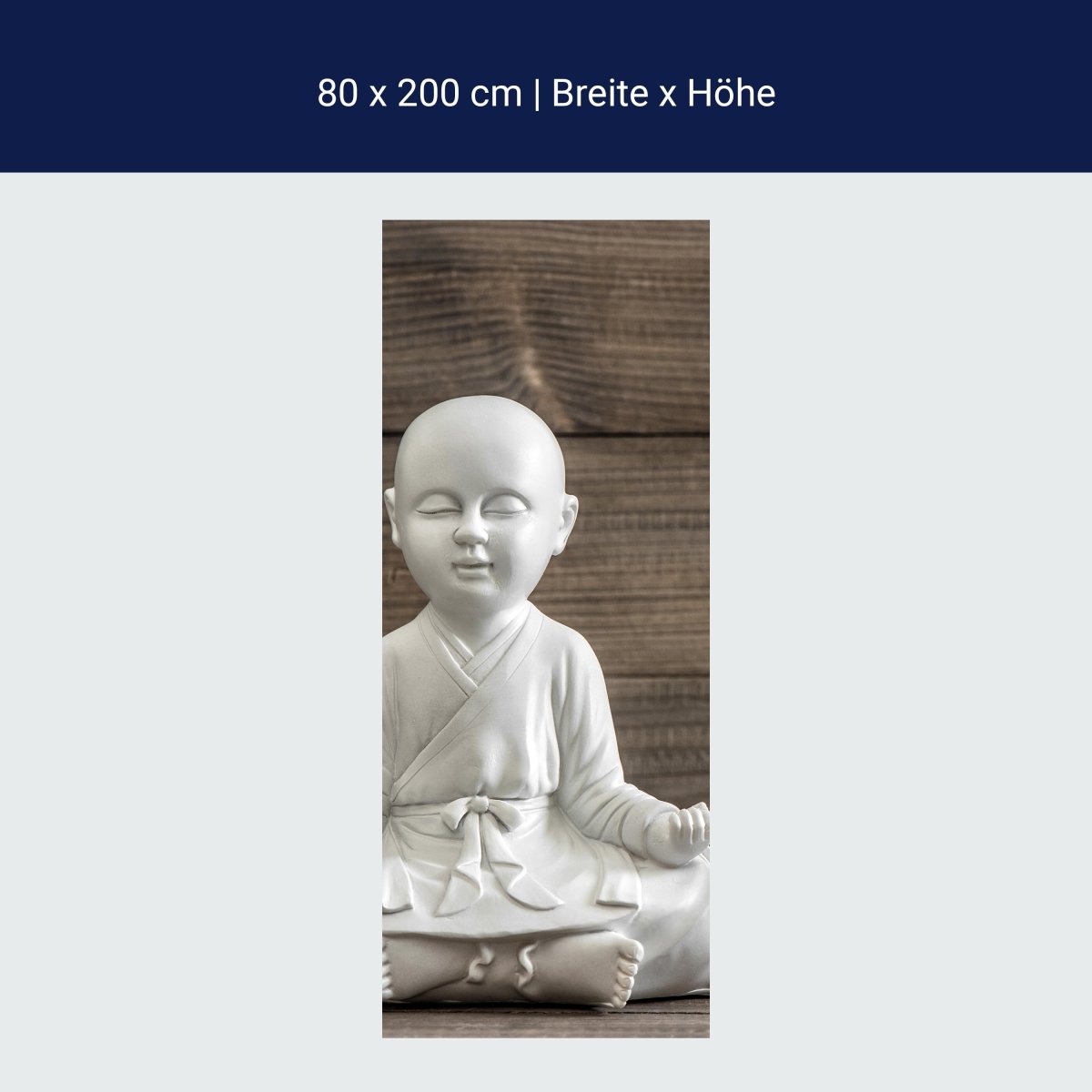 Türtapete Weiß sitzender Buddha M0974