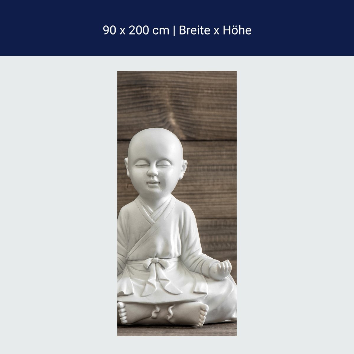 Türtapete Weiß sitzender Buddha M0974