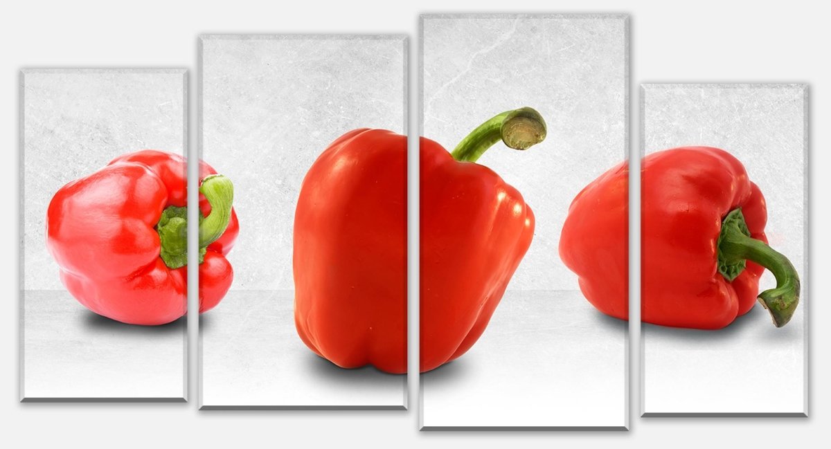 Canvas Print Divider 3 red peppers M0979