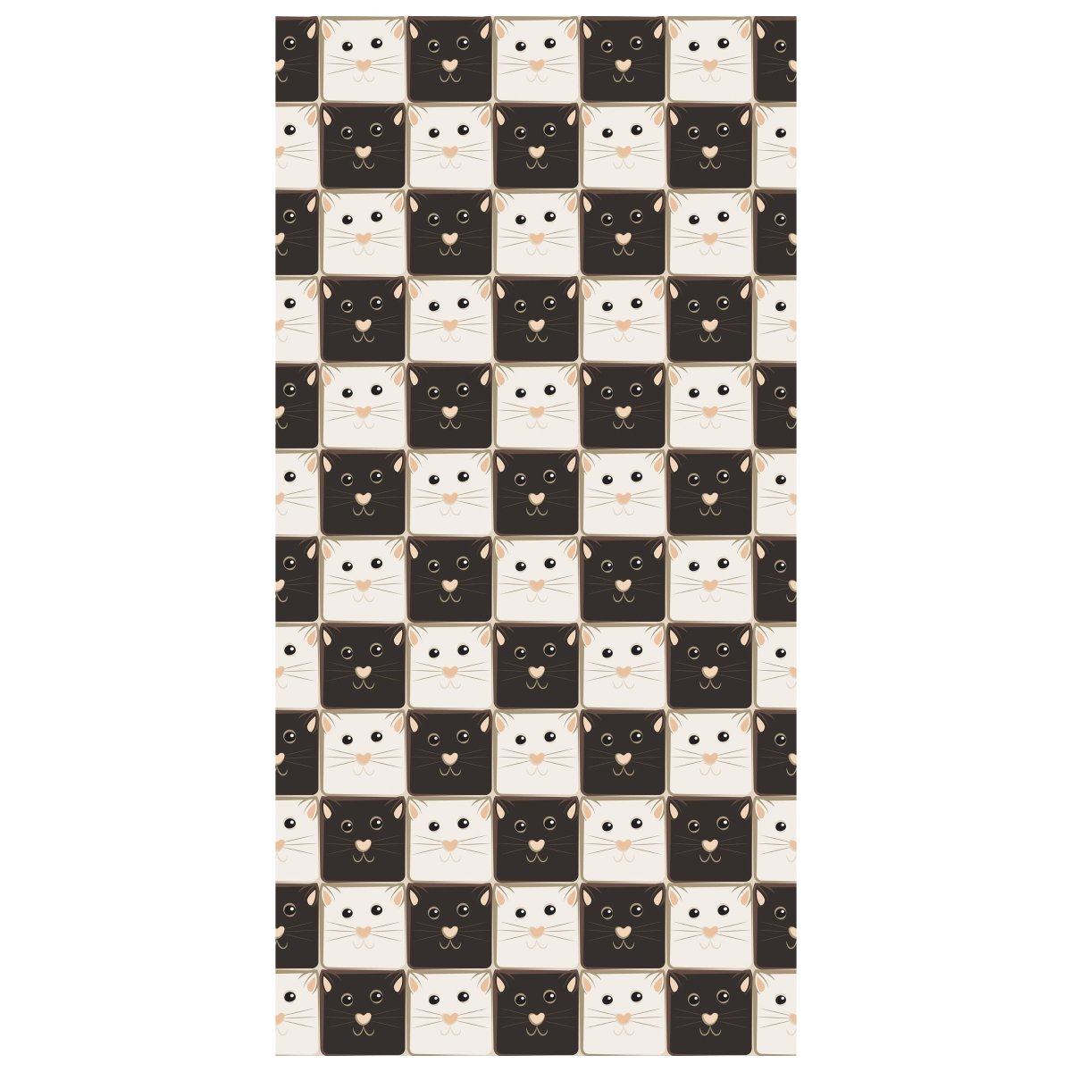 Türtapete Schachbrett aus schwarzen und weißen Katzen M0984 - Bild 2