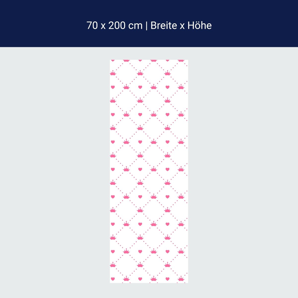 Duschwand Prinzessin - Herz - Krone M0991