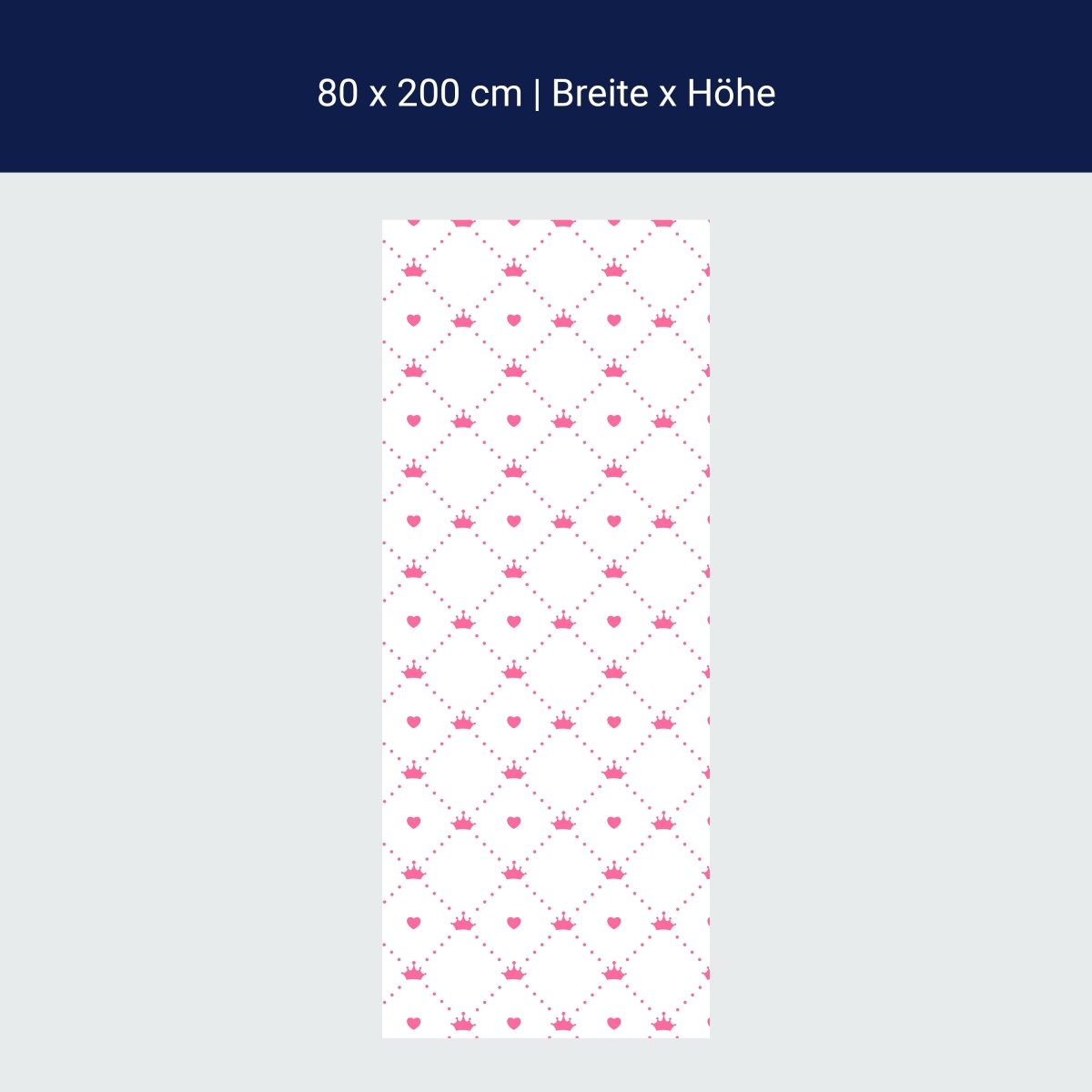 Duschwand Prinzessin - Herz - Krone M0991