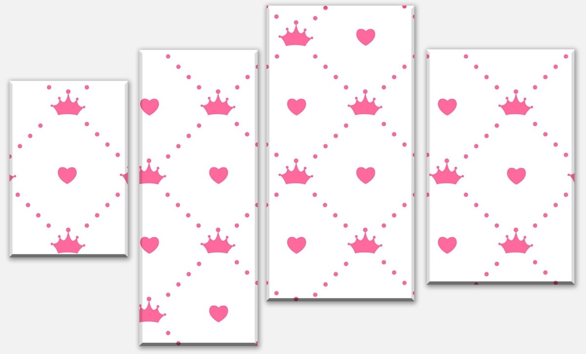 Canvas print Divider princess - heart - crown M0991
