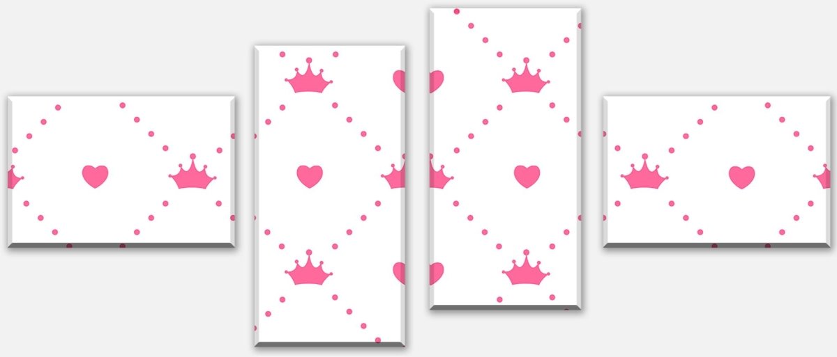 Canvas print Divider princess - heart - crown M0991