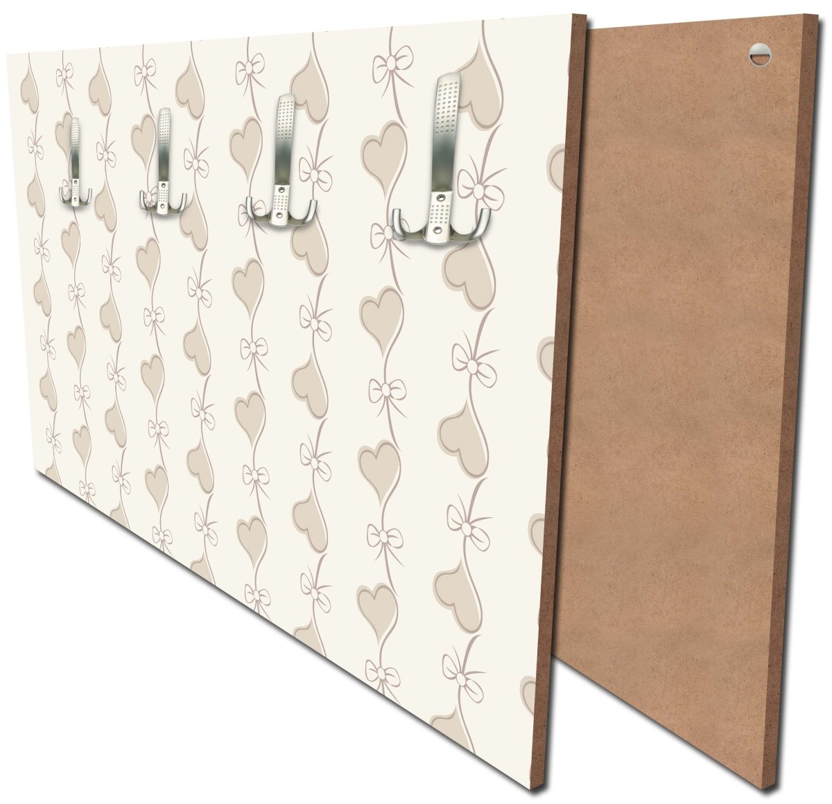 Garderobe Retro Herzen auf Beige Hintergrund M0993