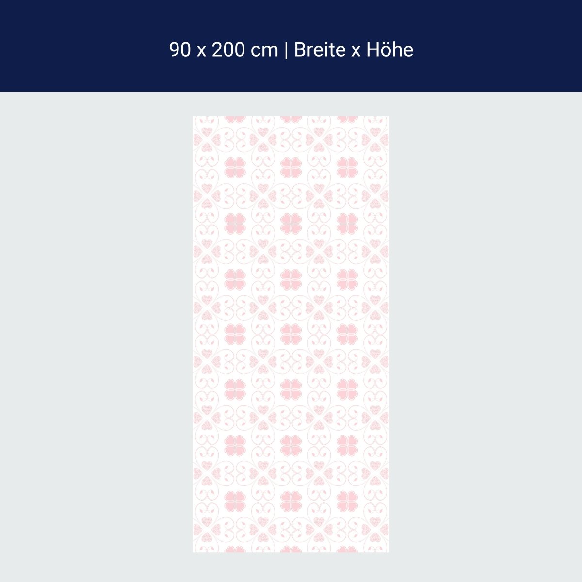 Duschwand Rosa Herzmuster M0995