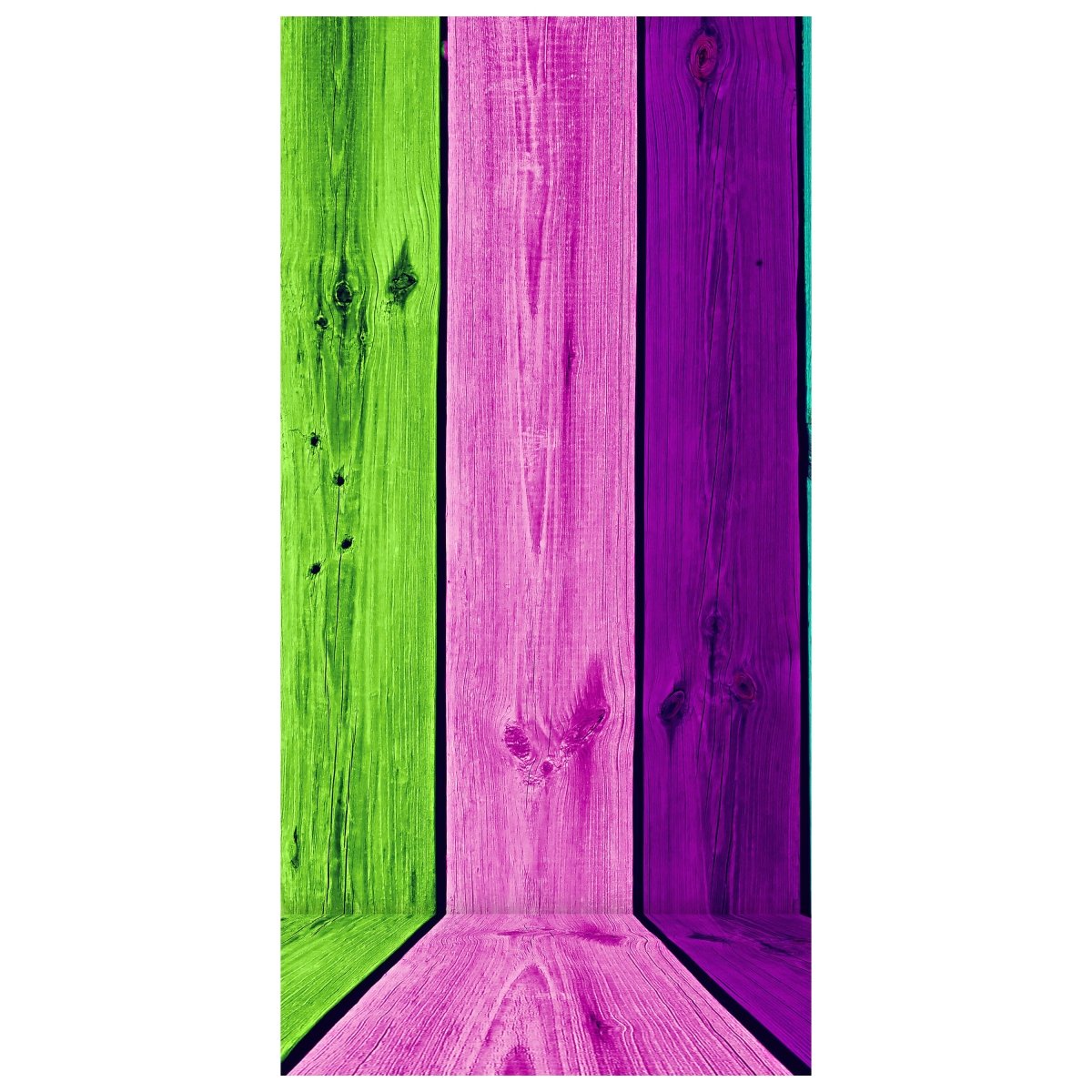 Türtapete Mehrfarbiger hölzerner Raum M1000 - Bild 2