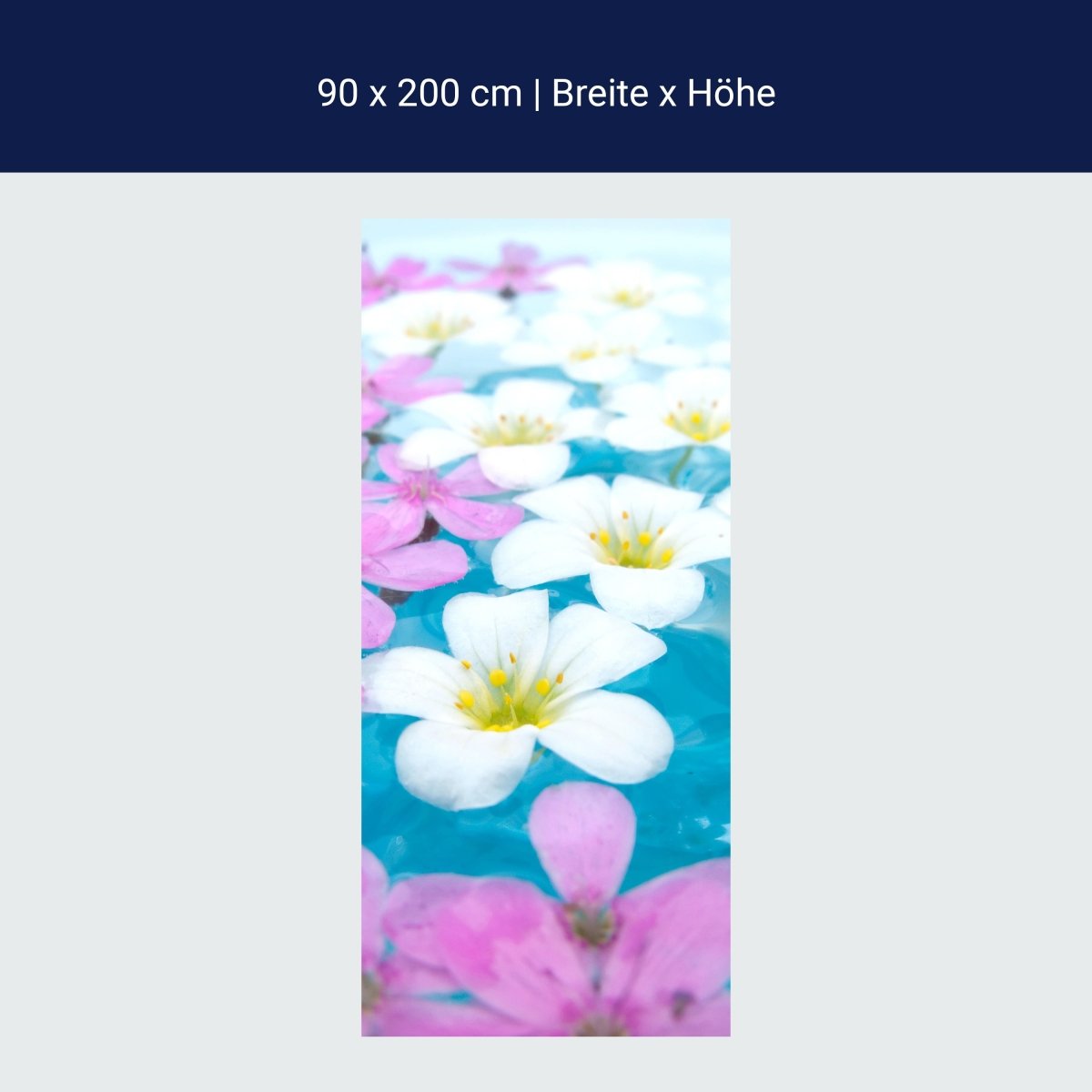 Papier Peint Porte Fleurs Blanches et Roses M1001