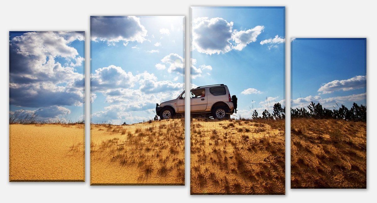 Stretched canvas print Jeep Ride M1002