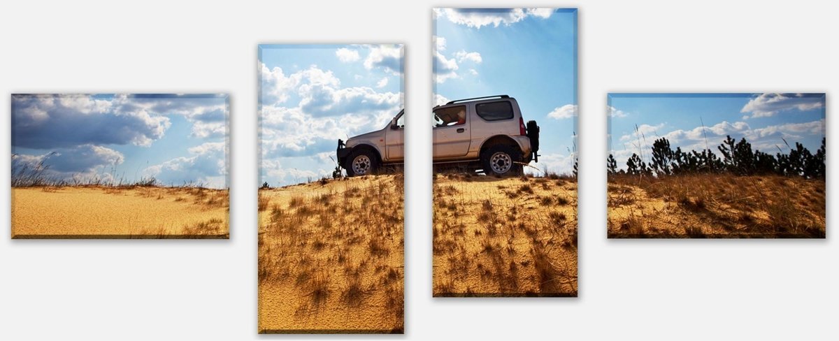 Stretched canvas print Jeep Ride M1002