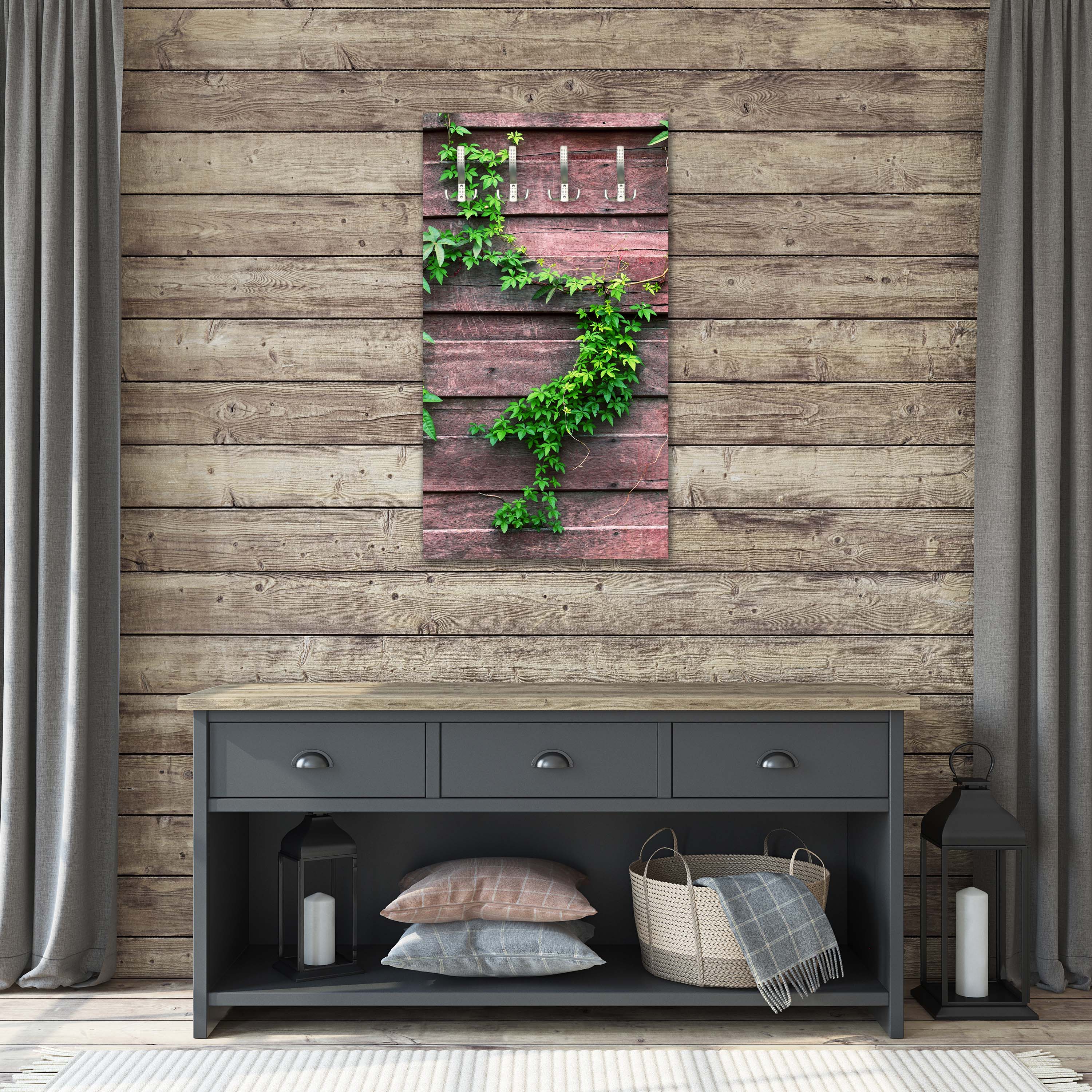 Garderobe Wand mit Kletterpflanze M1004 entdecken - Bild 6