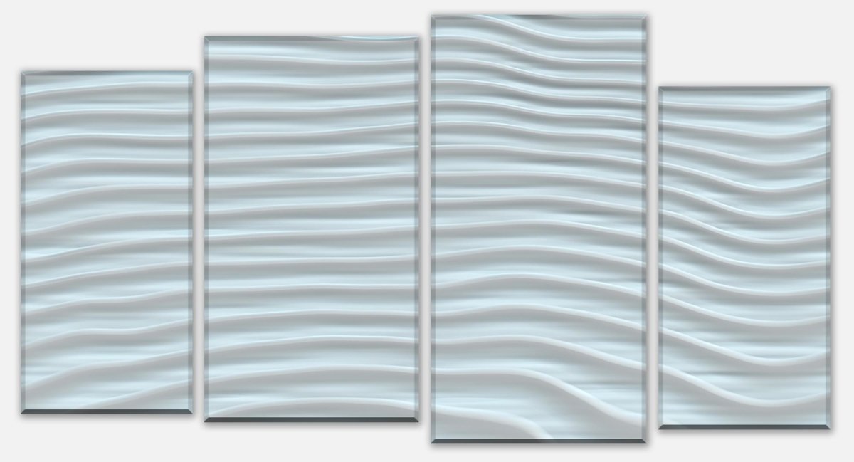 Tableau sur toile Abstrait texture bois blanc M1006