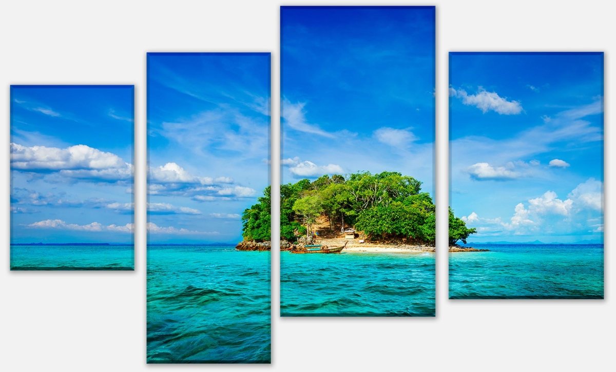 Leinwandbild Mehrteiler Tropische Insel, Thailand M1008