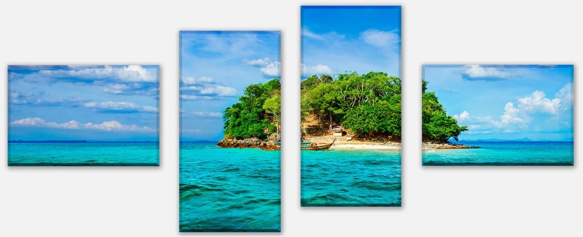 Leinwandbild Mehrteiler Tropische Insel, Thailand M1008