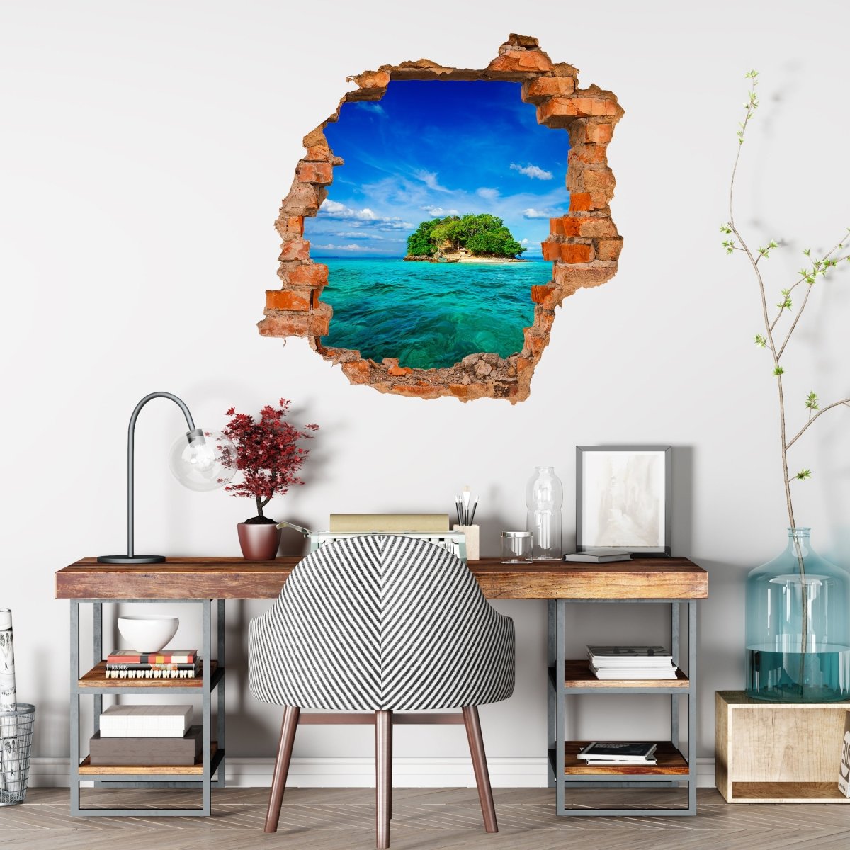 3D-Wandsticker Tropische Insel, Thailand - Wandtattoo M1008