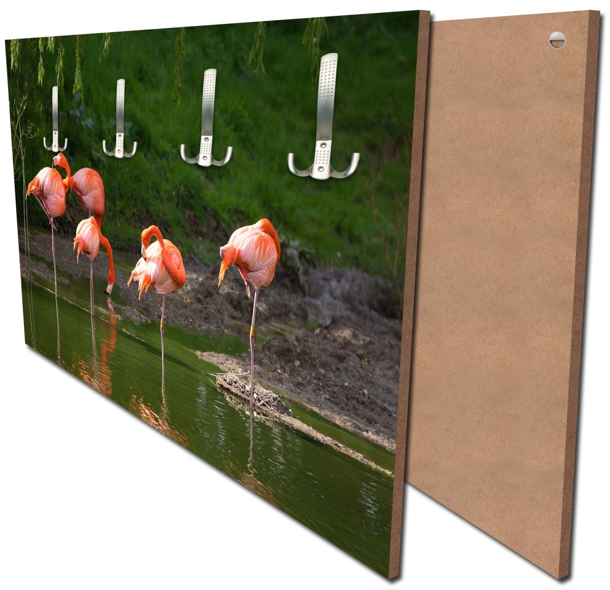 Garderobe Flamingos in einem Pool M1009