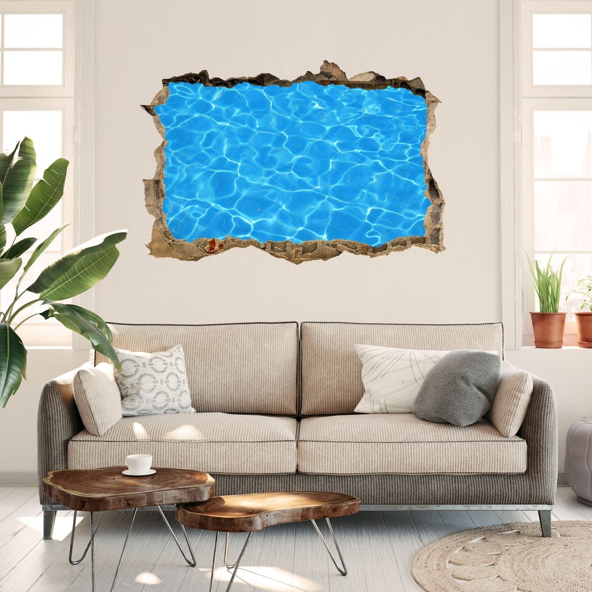 3D wall sticker water pool light effect - Wall Decal M1010