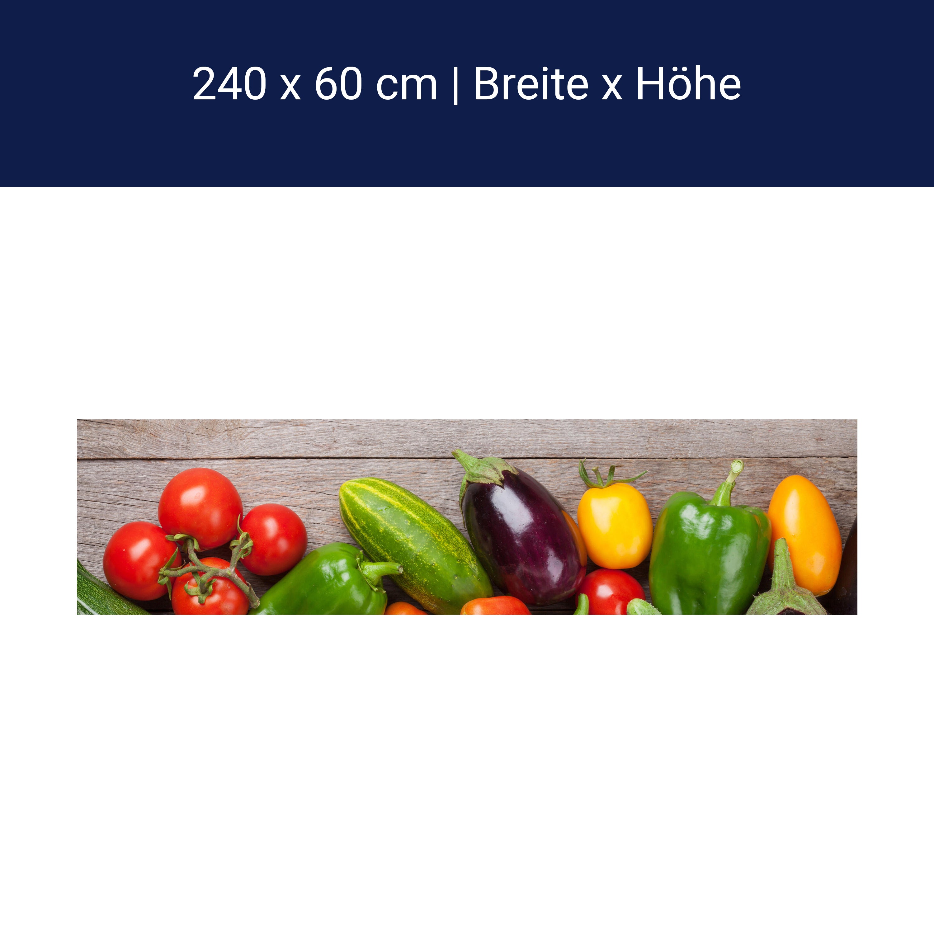 Küchenrückwand Frisches Gartengemüse M1011