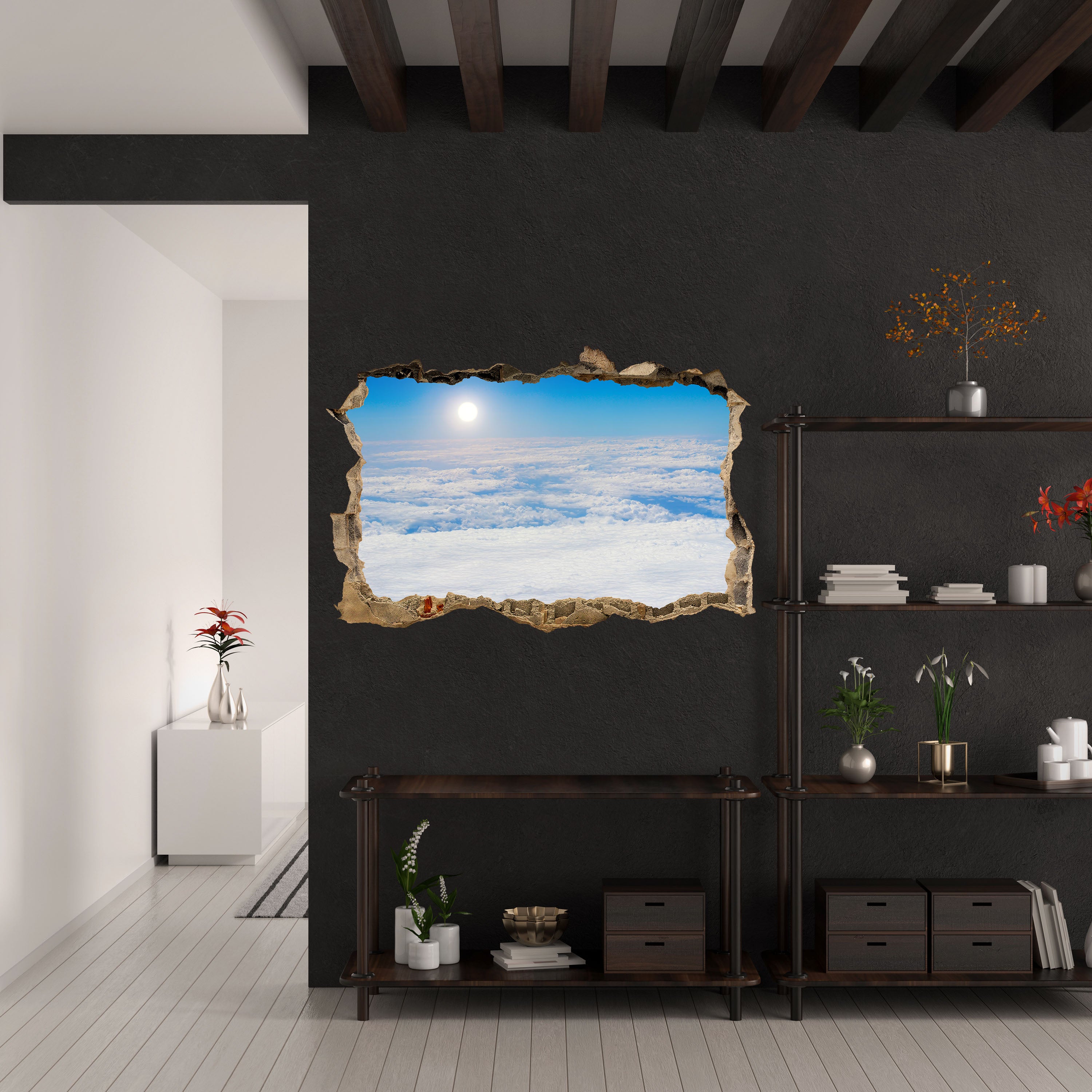 3D wall sticker cloudy floor - wall decal M1016