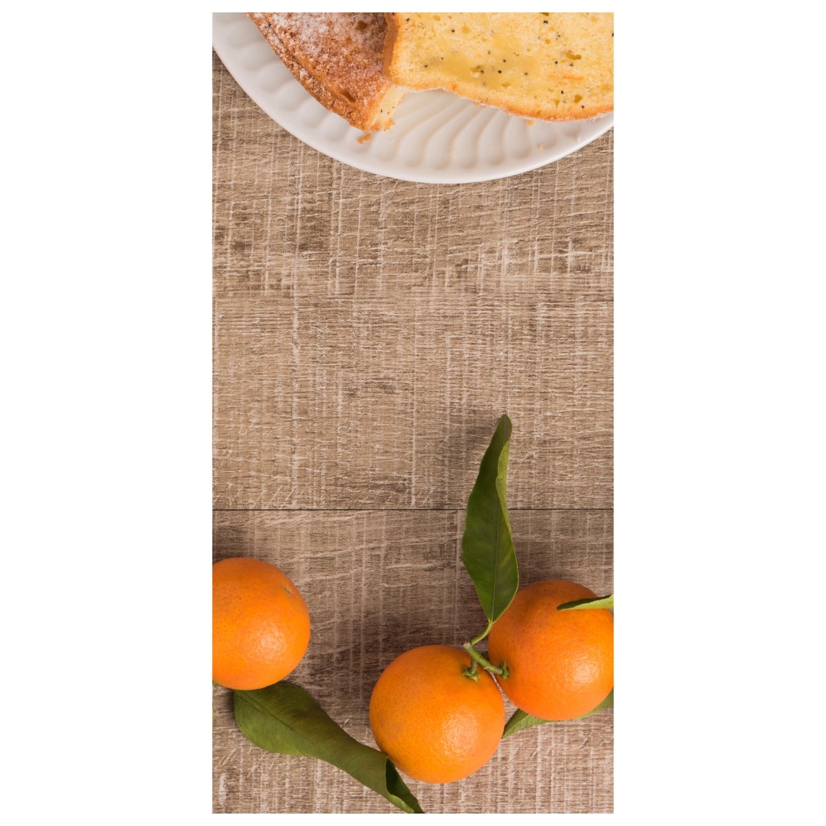 Türtapete Frische Clementinen und Kuchen M1018 - Bild 2