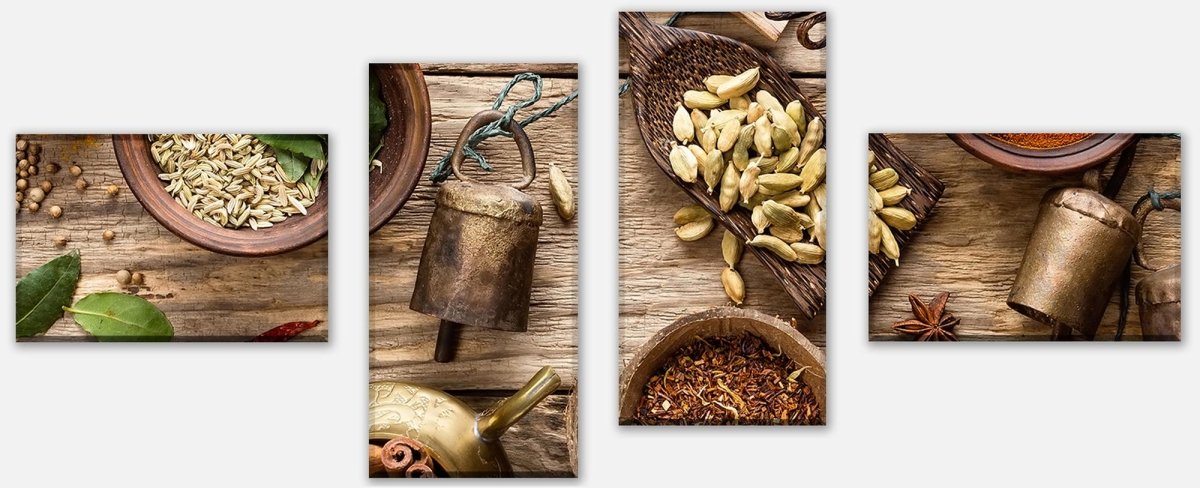 Canvas Print Multi-Piece Set Variety of Spices M1019