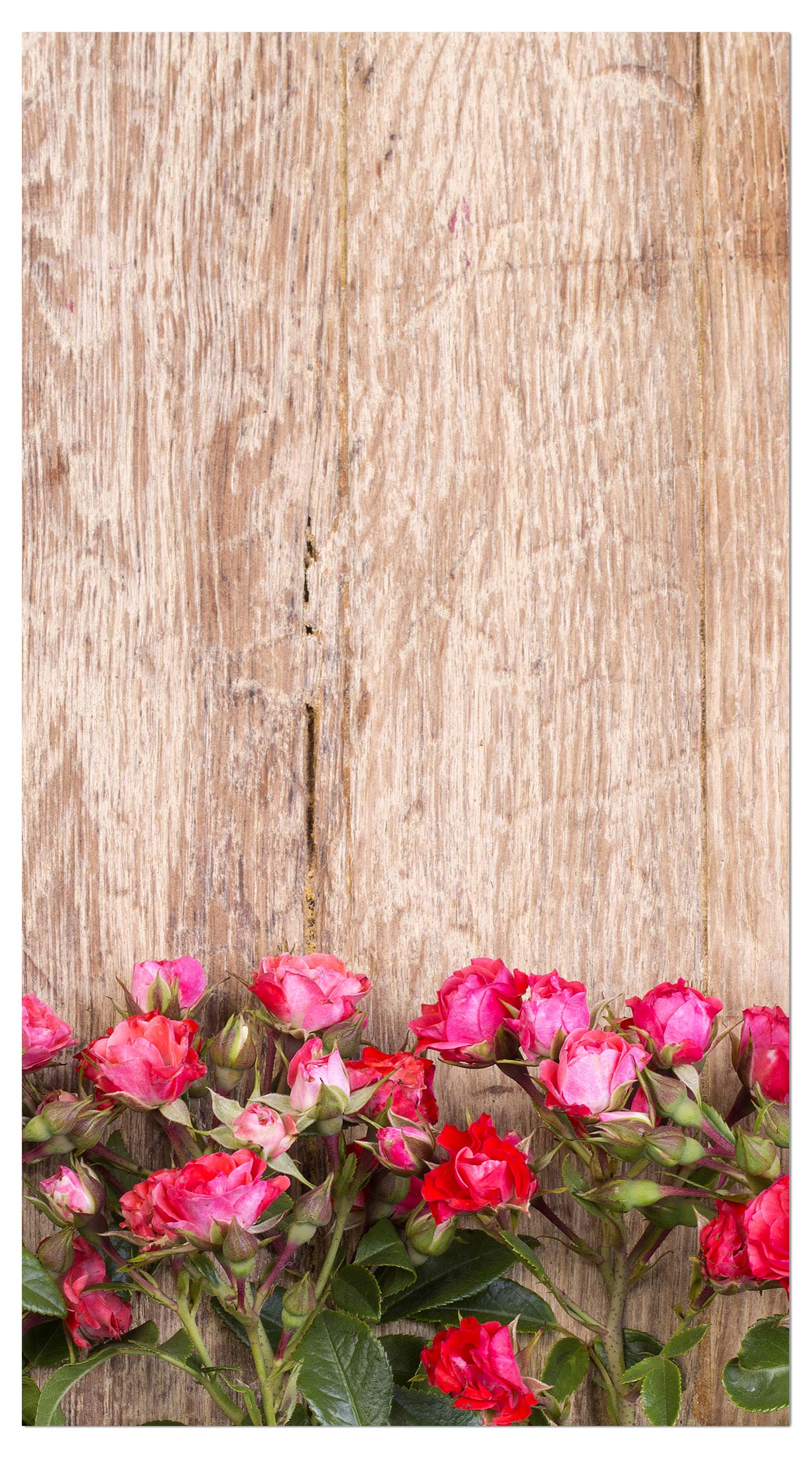 Garderobe Rote Rosen auf Holzbrett M1025 entdecken - Bild 4