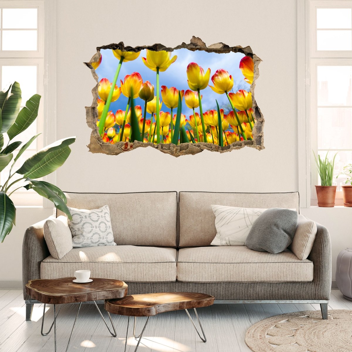 3D wall sticker tulips - Wall Decal M1029