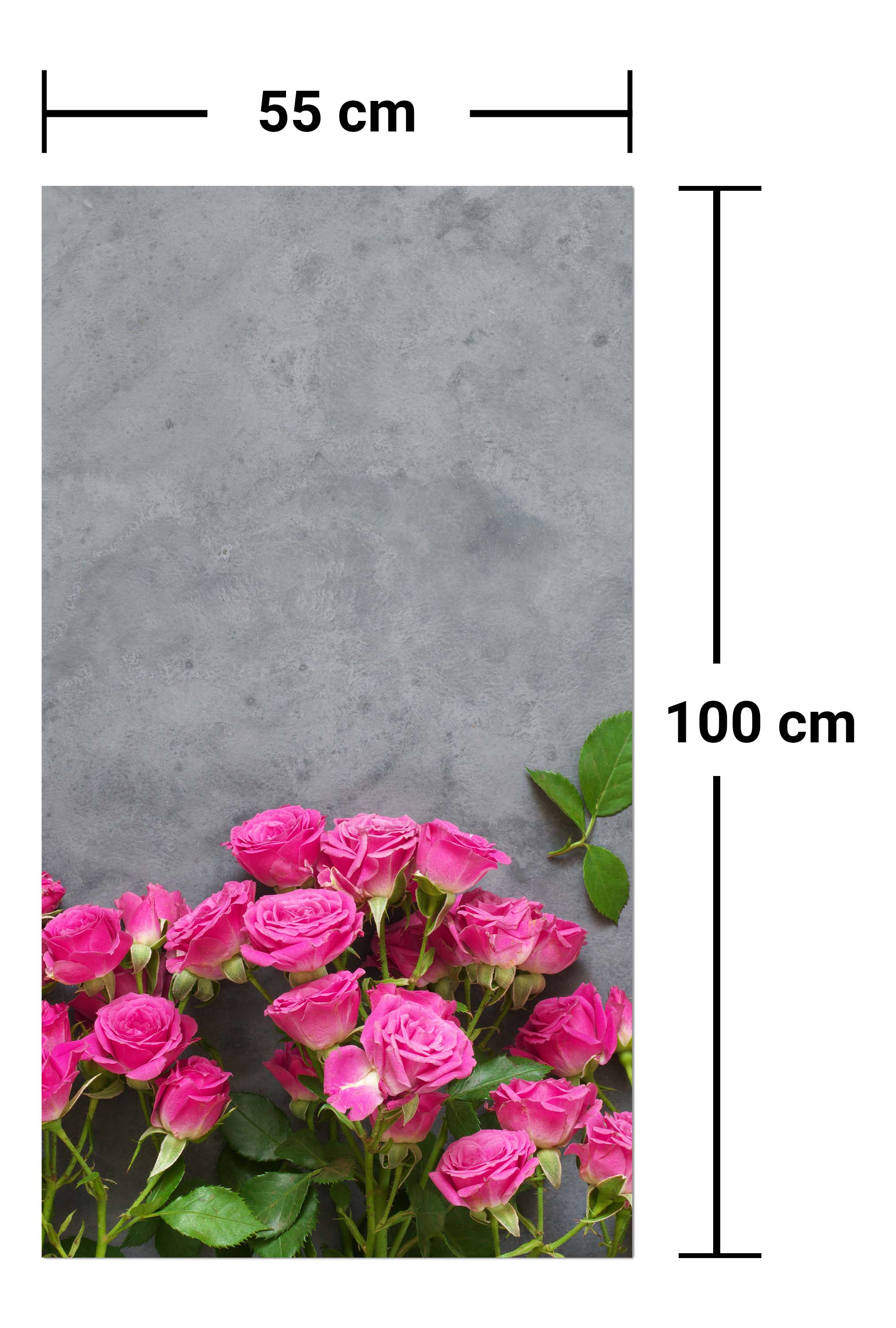 Garderobe Rosa Rosen auf dunkelgrauem Hintergrund M1033 entdecken - Bild 7