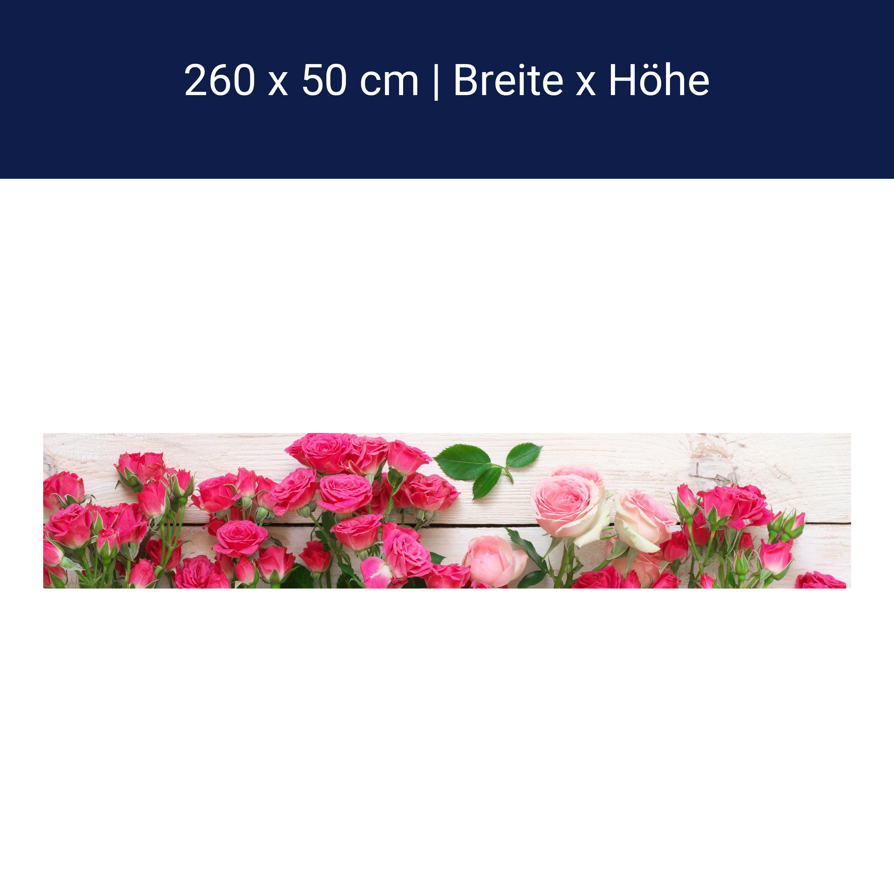 Crédence de cuisine Roses roses et carmins M1034