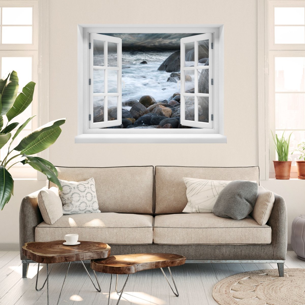 3D wall sticker Stormy weather in Alnes, Giske - Wall decal M1042