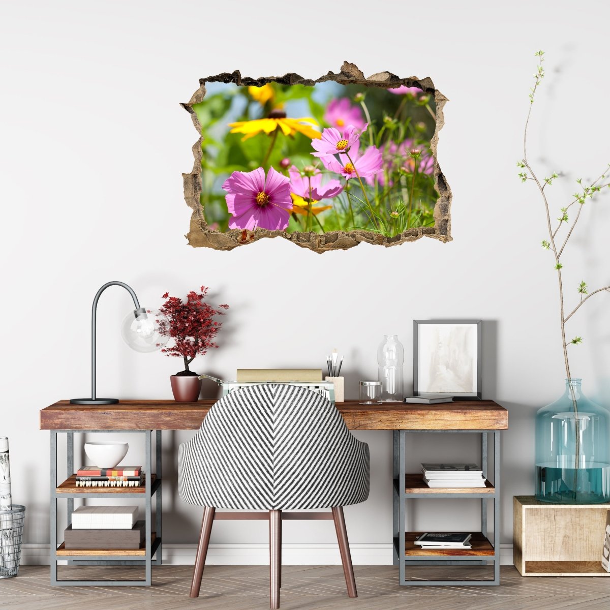 3D-Wandsticker Schöne Frühlingsblumen - Wandtattoo M1048