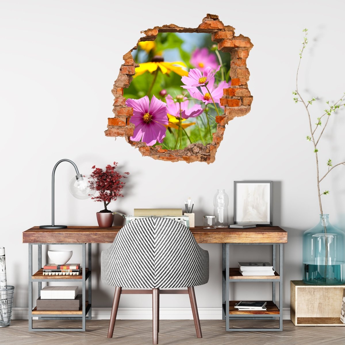 3D-Wandsticker Schöne Frühlingsblumen - Wandtattoo M1048