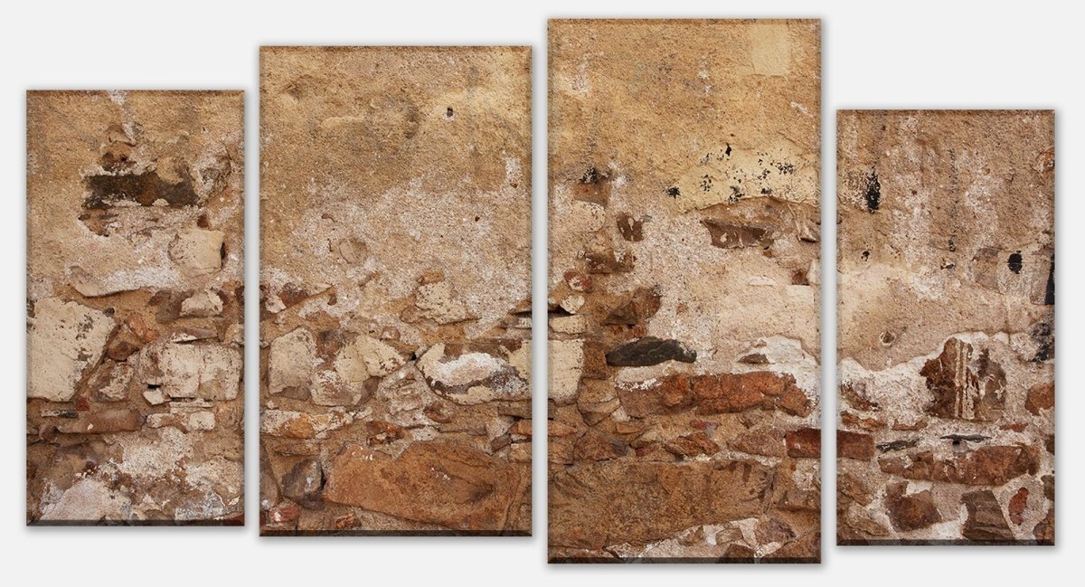 Tableau sur toile Vieux mur, construit en pierre et en stuc M1051
