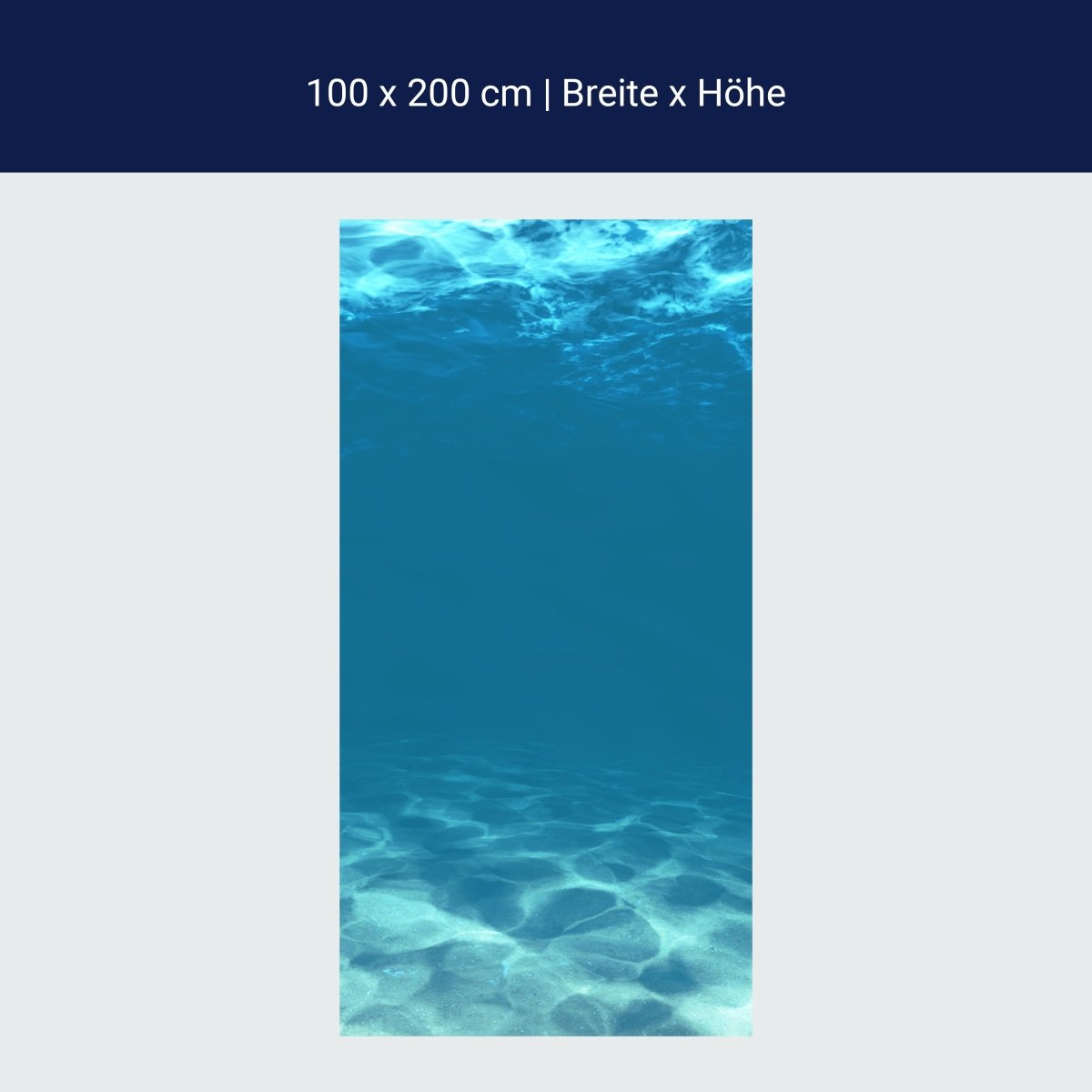Duschwand Hellblau unter Wasser M1053