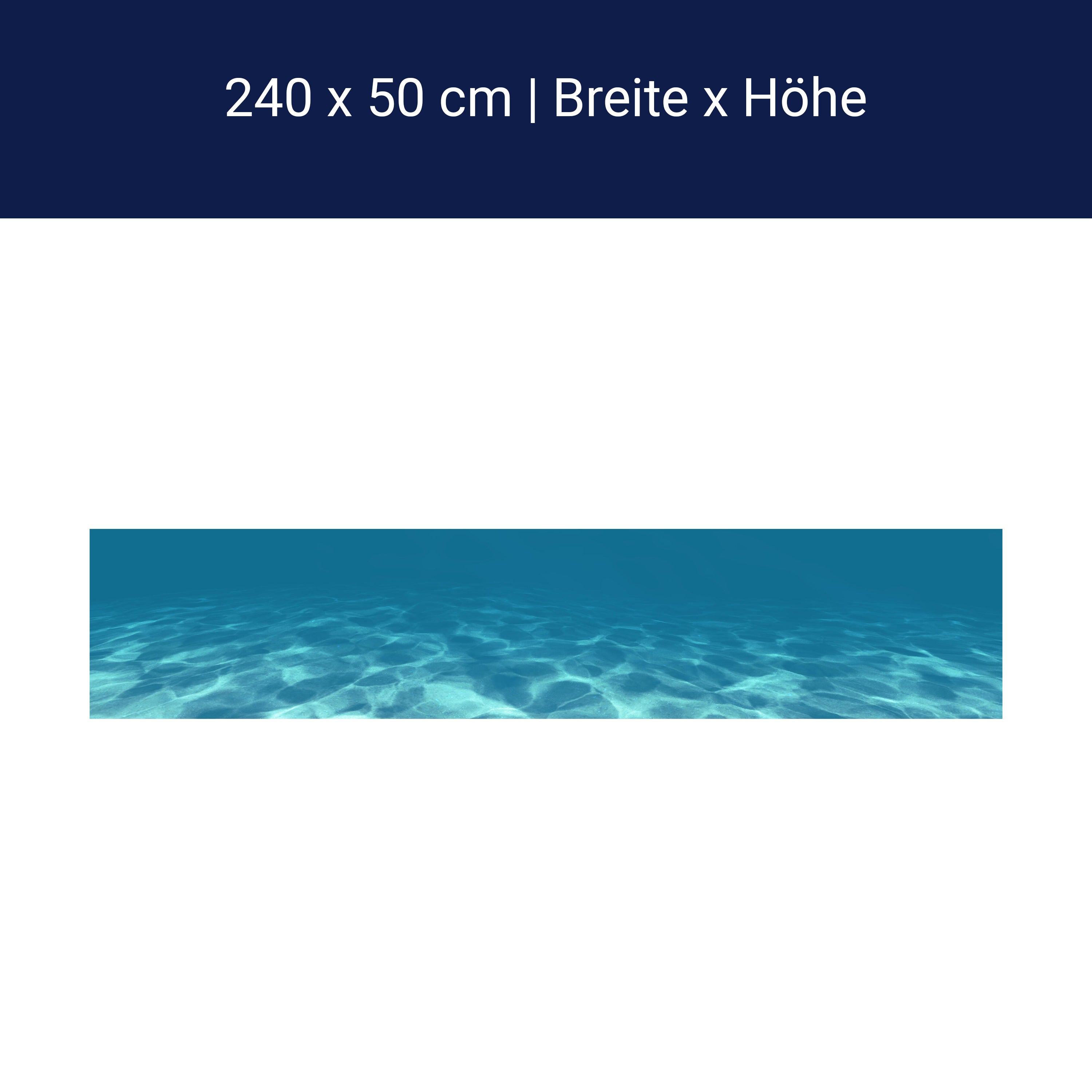 Küchenrückwand Hellblau unter Wasser M1053