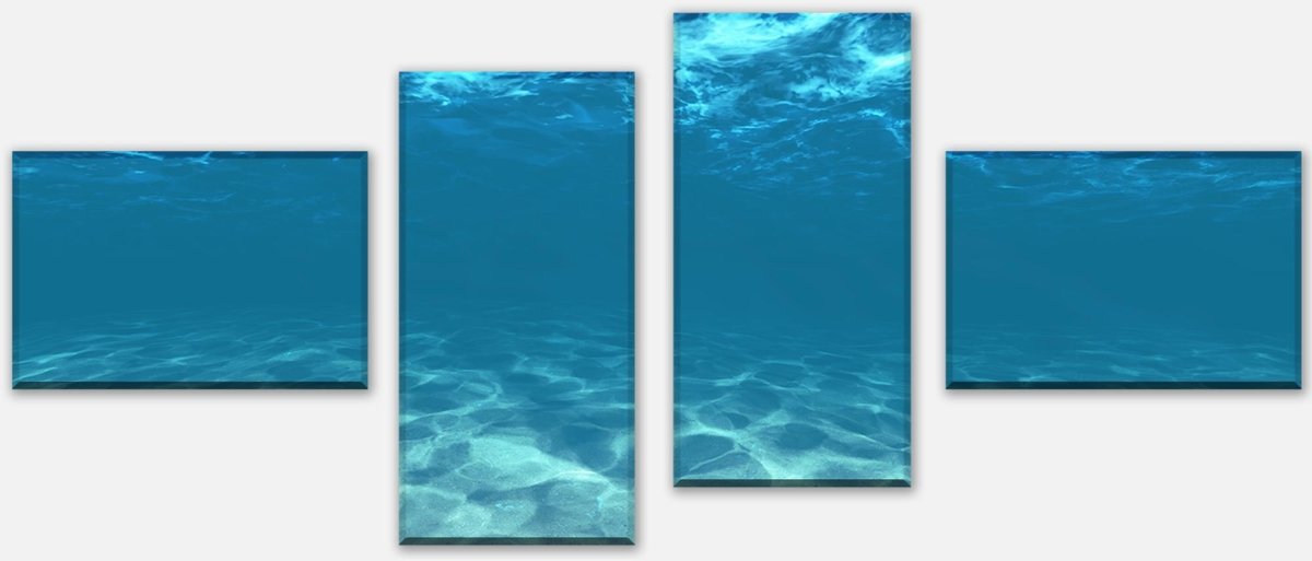 Tableau sur toile Brancard bleu clair sous l'eau M1053