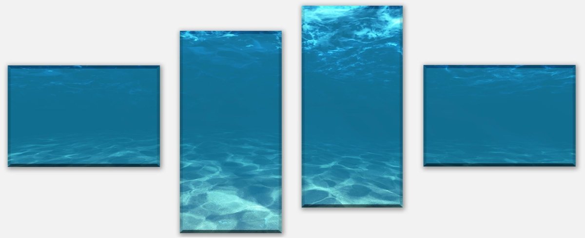 Tableau sur toile Brancard bleu clair sous l'eau M1053