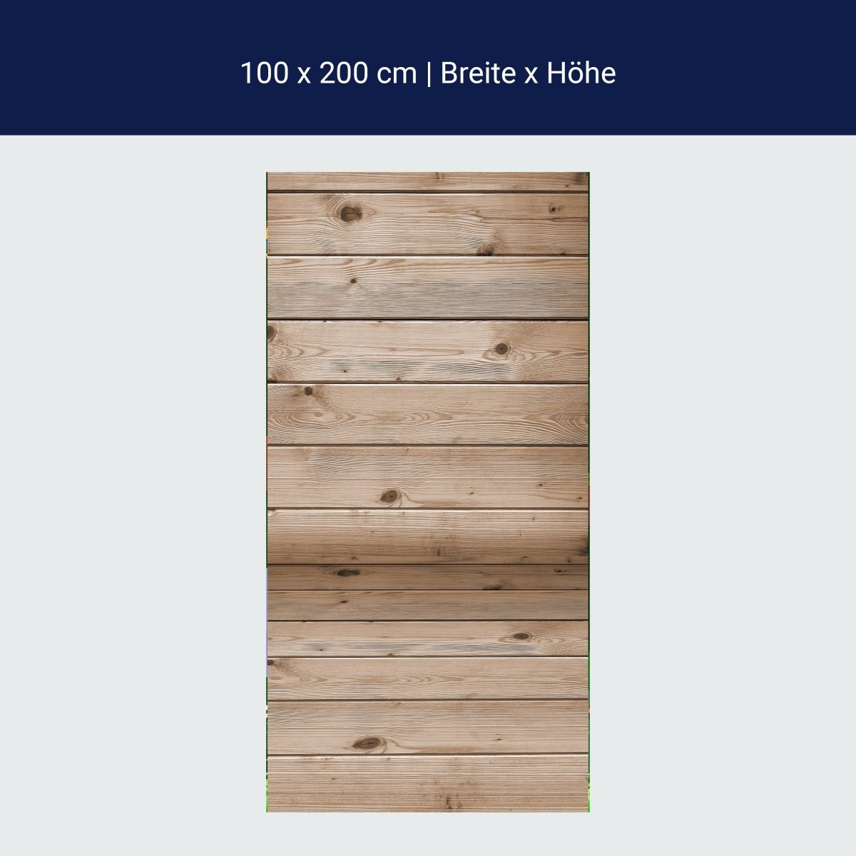 Door wallpaper room made of wooden planks M1055