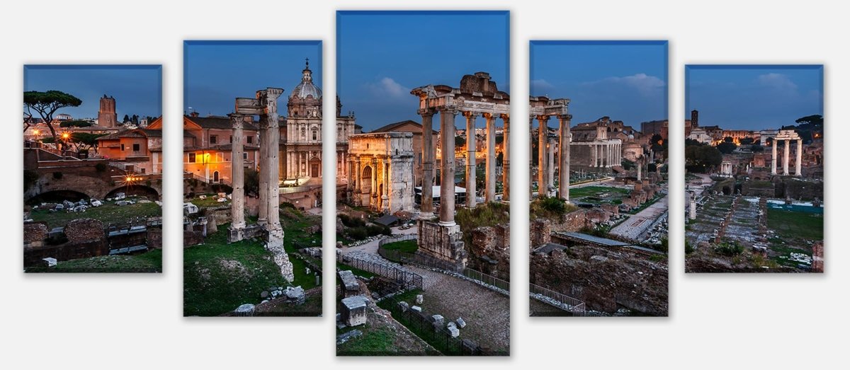 Leinwandbild Mehrteiler Panorama des römischen Forums M1056 entdecken - Bild 1