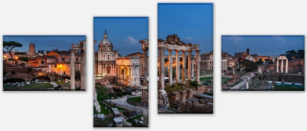 Stretched canvas print Panorama of the Roman Forum M1056