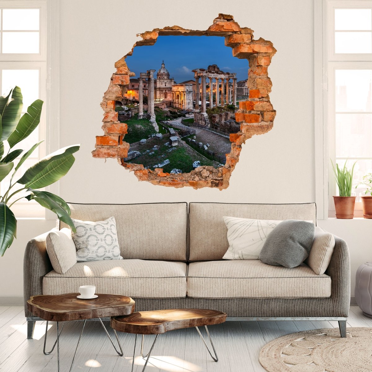 3D wall sticker panorama of the Roman Forum - Wall Decal M1056