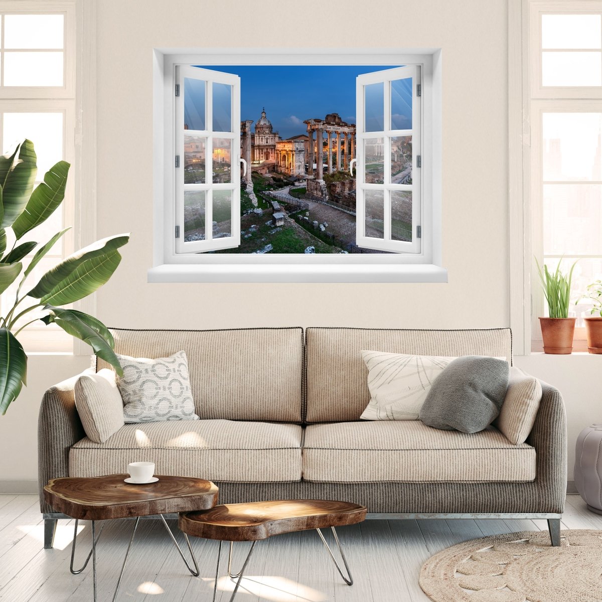 3D wall sticker panorama of the Roman Forum - Wall Decal M1056